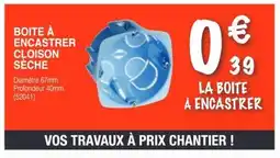 Chretien Matériaux Boite à encastrer cloison sèche offre