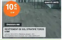 Chretien Matériaux Revêtement de sol stratifié toros 8 mm offre