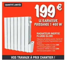Chretien Matériaux Radiateur inertie fluide elori offre