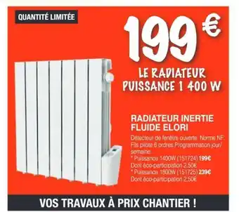 Chretien Matériaux Radiateur inertie fluide elori offre