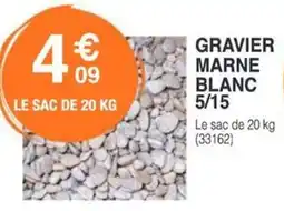 Chretien Matériaux Gravier marne blanc 5/15 offre