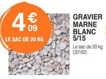 Chretien Matériaux Gravier marne blanc 5/15 offre