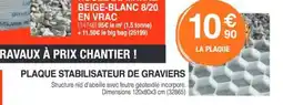 Chretien Matériaux Plaque stabilisateur de graviers offre