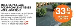Chretien Matériaux Toile de paillage polypropylène tissée vert - nortene offre