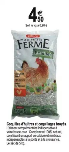 Tridôme Coquilles d'huîtres et coquillages broyés offre