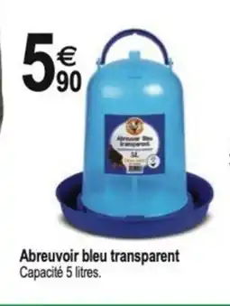 Tridôme Abreuvoir bleu transparent offre