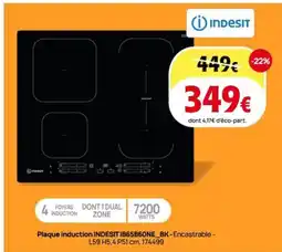 Darty INDESIT Plaque induction IB65B60NE_BK offre