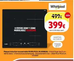 Darty WHIRLPOOL Plaque induction encastrable WLB5860AL offre