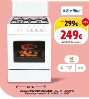 Darty SURFLINE Cuisinièr SC66GT2 offre