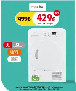 Darty PROLINE Sèche-linge PROHP82 offre