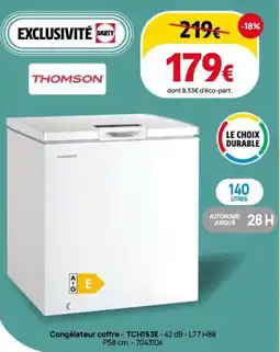 Darty THOMSON Congélateur coffre - TCH153E offre