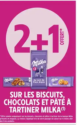 Intermarché Hyper MILKA Sur les biscuits chocolats et päté à tartiner offre