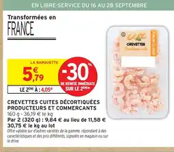 Intermarché Hyper Crevettes cuites décortiquées producteurs et commercants offre