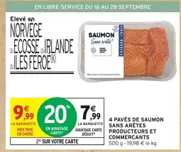 Intermarché Hyper 4 pavés de saumon sans arêtes producteurs et commercants offre
