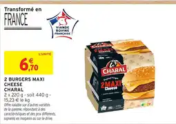Intermarché Hyper CHARAL 2 Burgers maxi cheese offre
