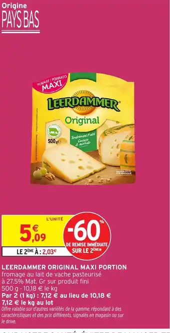 Intermarché Hyper LEERDAMMER Original maxi portion offre