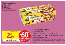 Intermarché Hyper LA LAITIÈRE Clafoutis cerises offre