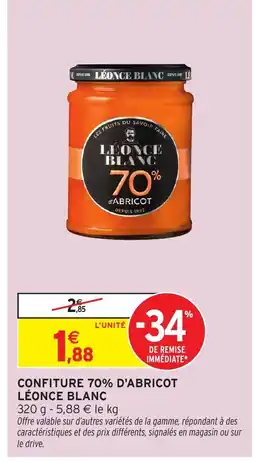 Intermarché Hyper LÉONCE BLANC Confiture 70% d'abricot offre
