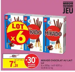 Intermarché Hyper LU Mikado chocolat au lait offre