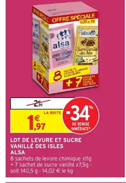 Intermarché Hyper ALSA Lot de levure et sucre vanillé des isles offre