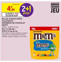 Intermarché Hyper M&M'S Billes chocolatées cacahuète enrobées de chocolat offre