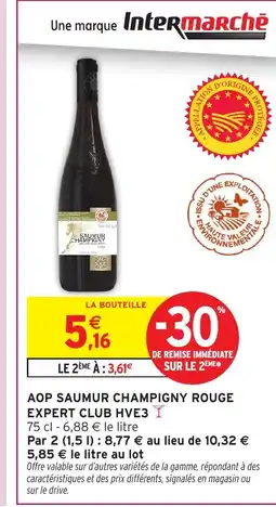 Intermarché Hyper Aop saumur champigny rouge expert club hve3 offre