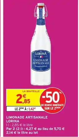 Intermarché Hyper LORINA Limonade artisanale offre