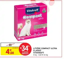 Intermarché Hyper VITAKRAFT Litière compact ultra classic offre