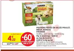 Intermarché Hyper FRISKIES Pochons pâtée en gelée poulet, bœuf, agneau offre