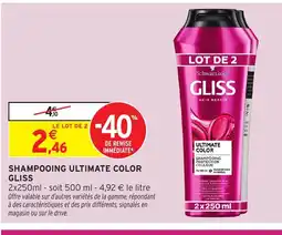 Intermarché Hyper GLISS Shampooing ultimate color offre