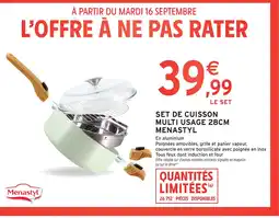 Intermarché Hyper Set de cuisson multi usage menastyl offre