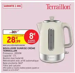 Intermarché Hyper TERRAILLON Bouilloire sunrise crème offre