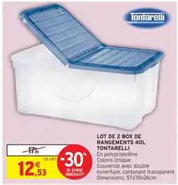Intermarché Hyper TONTARELLI Lot de 2 box de rangements offre
