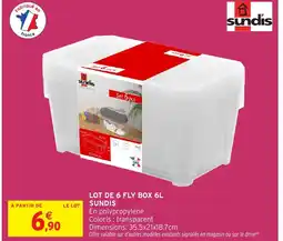 Intermarché Hyper SUNDIS Lot de 6 fly box offre