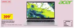 Intermarché Hyper ACER Ordinateur portable aspire al15-33p-38xn offre