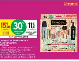 Intermarché Hyper STABILO Coffret 19 surligneurs naturecolors offre