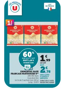 U Express Emmental rape francais pasteurise u offre