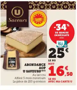 U Express Abondance aop u saveurs offre