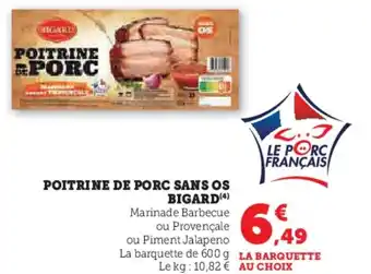 U Express BIGARD Poitrine de porc sans os offre