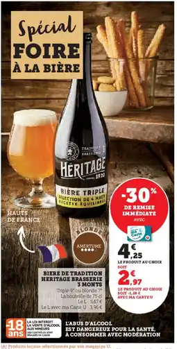 U Express Biere de tradition heritage brasserie offre