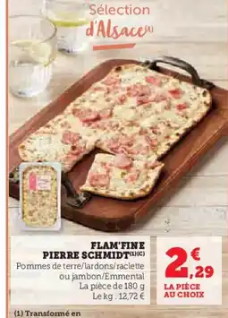 U Express Flam'fine pierre schmidt offre