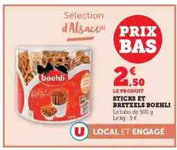 U Express BOEHLI Sticks et bretzels offre