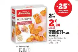 U Express KAMBLY Feuillety's parmesan et ail offre