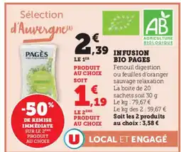 U Express PAGES Infusion bio offre