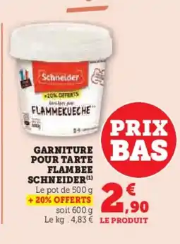 U Express SCHNEIDER Garniture bas pour tarte flambee offre