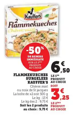 U Express KAUFFER'S Flammekueches surgelees offre