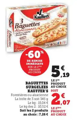 U Express KAUFFER'S Baguettes surgelees offre