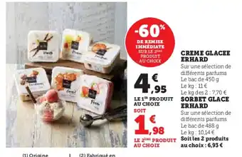 U Express ERHARD Creme glacee offre