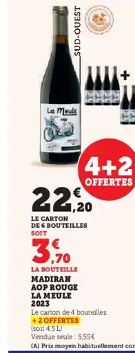 Hyper U Madiran aop rouge la meule 2023 offre