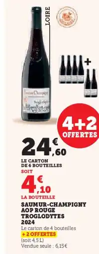 Hyper U Saumur-champigny aop rouge troglodytes 2024 offre